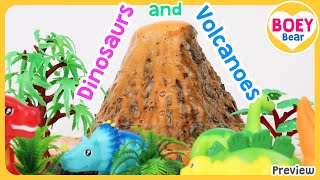 Dinosaurs for Kids🦖🦕 | Erupting Volcano! 🌋 | STEM Educational Toy Learning Videos for Toddlers