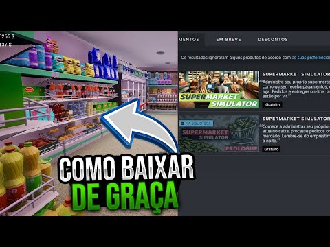 COMO BAIXAR SUPERMARKET SIMULATOR NO PC DE GRAÇA, NA STEAM SEM VIRUS (JOGO DO SUPERMECADO GRATIS)