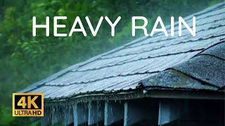 HEAVY RAIN on Tin Roof to Sleep | Rain Sounds for Sleeping - for Insomnia, Study, Relaxing