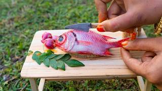 Miniature whole fish cooking videos