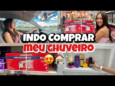 VLOG: INDO COMPRAR MEU CHUVEIRO| unboxing | organizando o banheiro🏠❤️✨