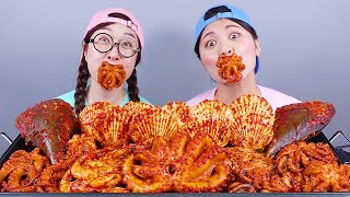 Udang Gurita Raksasa Makanan Laut Pedas Mukbang DONA