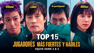 TOP 15 Participantes MÁS FUERTES y RESISTENTES en El Juego del Calamar 3