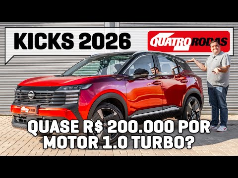 Nissan Kicks 2026 é 1.0 turbo com porte de SUV MÉDIO e beira os R$ 200.000