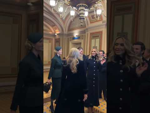 Melania is dancing to the YMCA again! 😂😂😂 #firstlady #trump2025 #ivanka #tiffany #barrontrump #green