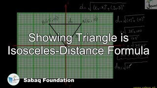 Showing  Triangle is Isosceles-Distance Formula