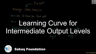 Learning Curve for Intermediate Output Levels
