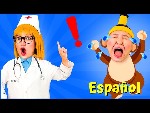 Cinco Monitos Saltaban en la Cama 🐵, Chequeo + y otros | Canciones Infantiles | Babanana Español