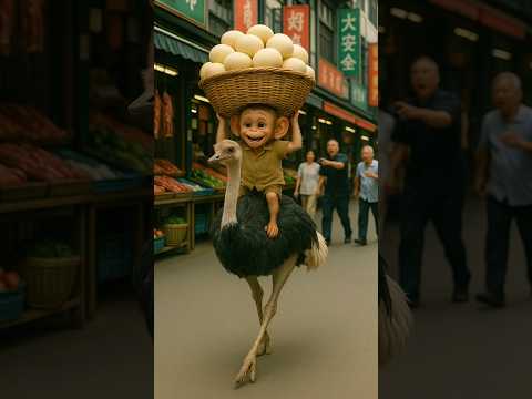small baby monkey rio and ostrich heartouching story ❤️