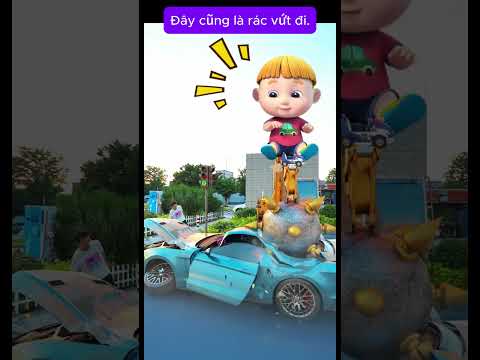 Tiểu Bảo phá nát xe của bố #HoatHinhLongTieng #PhimHoatHinhHai #HoatHinhVuiNhon #shorts