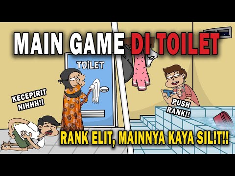 MAIN GAME SAMBIL BERAK DI TOILET!! | ANIMASI AZAB PARODY #kartun