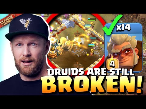 Insane ALL DRUID army is still BROKEN after the NERF (even on Hard Mode) | Clash of Clans