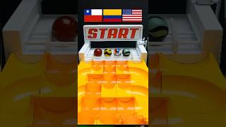 Epic Marble track countryballs #marblerun #marblesrace #fubecarace