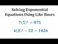 Exponential Equations and Properties