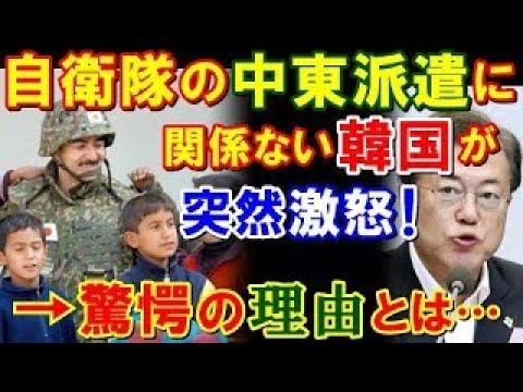 【海外の反応】自衛隊の中東派遣について、関係ないお隣が突然怒り出した！その理由が衝撃的すぎる…(他まとめ)