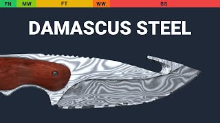 Gut Knife Damascus Steel Wear Preview