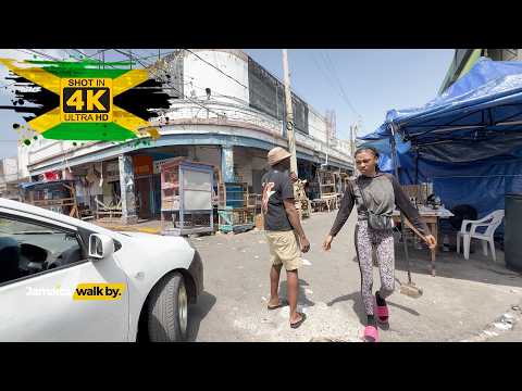 ✓Walking SCARED Downtown Kingston On Zombie Sunday In #jamaica 2025 4K #jamaicawalkby