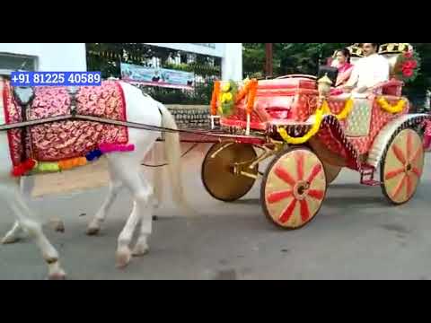 Horse Chariot Bride Groom Entry Wedding Chennai | Bangalore | Hyderabad +91 81225 40589