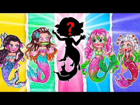 MERMAID FASHION: Which Demon Slayer is the BEST MERMAID? | Stopmotion Paper