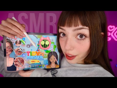 ASMR jogando no ipad até você dormir | Tapping e scratching + sussurro 😴 (parte 4)