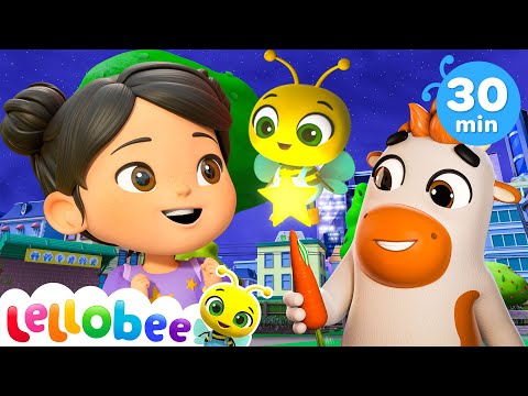 Twinkle Twinkle Little Bee | Lellobee City Farm | Kids Road Trip! | Kids Songs and Stories