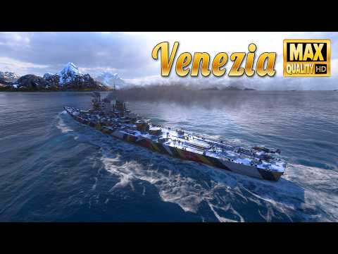 Cruiser Venezia  Sweating from start to finish   World of Warships