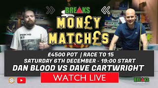 £4500 POT - BLOOD VS CARTWRIGHT - RACE TO 15 - INTERNATIONAL RULES