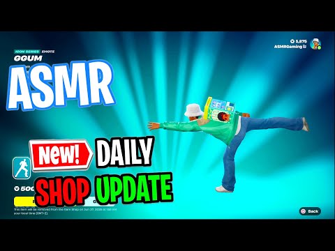 ASMR Fortnite Shop NEW GGum Emote! Daily Update Today 🎮🎧 Whispering 😴💤
