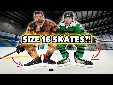 Playing in SIZE 16 SKATES! -  Shinny Shenanigans