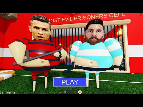 RONALDO VS MESSI BARRYS PRISON RUN! (OBBY) #roblox #scarryobby