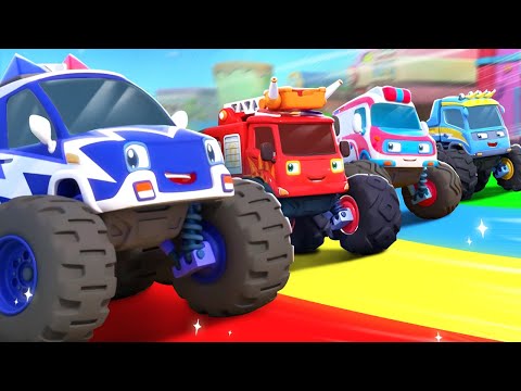 Monster Truck Rescue Team | Nursery Rhymes & Kids Songs | BabyBus - Cars World