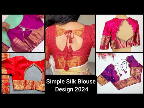 Simple Silk Blouse Design 2024 | पैठनी blouse design #blousedesign #silkblouse #simpleblouse