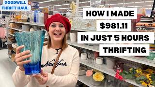 HOW I MADE $981 IN JUST 5 HOURS THRIFTING! | Thrifting For Resale | 5 Day Challenge