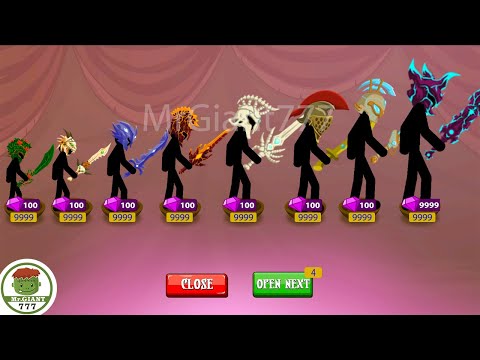 ALL SKIN EPIC STICKMAN MERCENARY x9999 VS FINAL BOSS, GRIFFON | Stick War Legacy Mod | MrGiant777