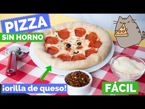 PIZZA SIN HORNO CON ORILLA DE QUESO (Kawaii) - La Cooquette