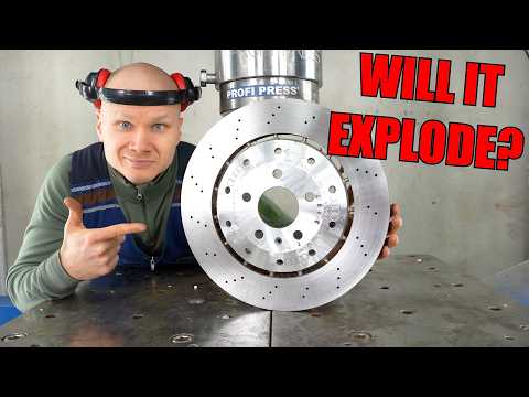 How Strong Is R8 Brake Disc? Hydraulic Press Test!