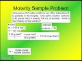Exploring Molarity and Dilutions