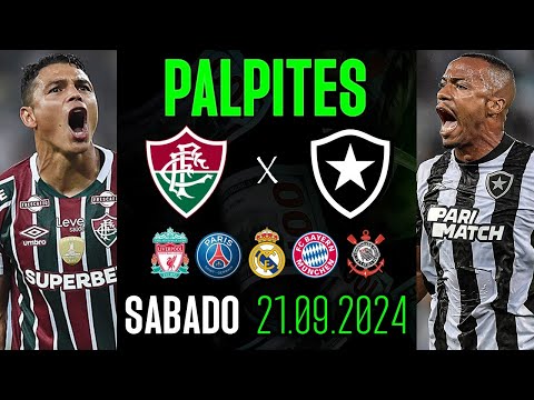 PALPITES DE FUTEBOL PARA HOJE 21 09 2024 + BILHETE PRONTO (SÁBADO)