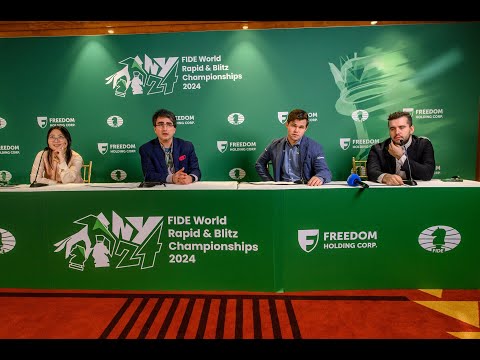 Press Conference with World Blitz Champions Magnus Carlsen, Ian Nepomniachtchi and Ju Wenjun!