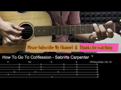 How To Go To Confession - Sabrina Carpenter Guitar Cover Tutorial with Chords / Lyrics