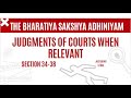 Judgments of Courts when relevant, Section 34-38  #yt #youtubeindia #judiciary_prelims_preparation[1]