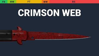 Stiletto Knife Crimson Web Wear Preview