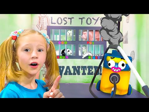 ¿Quién atrapó a los juguetes?Aventura con Nastya y la aspiradora traviesa.Nueva colección para niñas