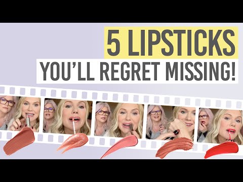 5 BEST LIPSTICKS FOR WOMEN OVER 40! | MATURE MAKEUP! 💄