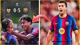 BARÇA 5-0 VALENCE ! MANITA LAMINE YAMAL DOUBLÉ ! RODRI LE RÉCITAL !