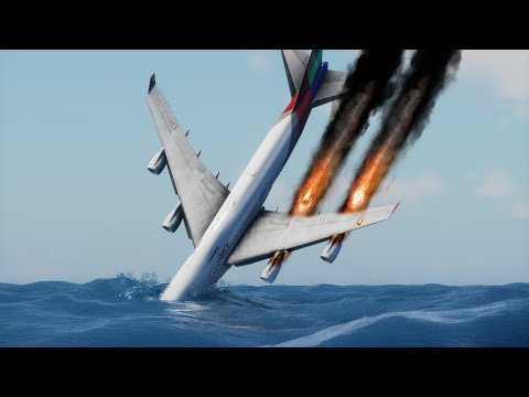 👨‍✈️Pilot Lost Control✈️And Emergency Landing🛬Into Ocean [XP12]