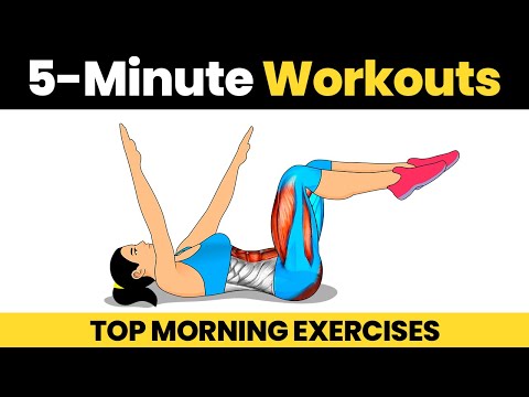 Top 10 Morning Exercises To Do At Home - 5 Minute Workout