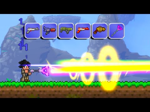Terraria, But Every REWORKED Laser Weapon Attacks At The Same Time...