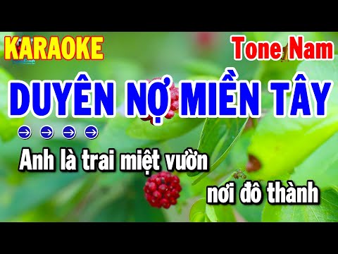 Karaoke Duyên Nợ Miền Tây Tone Nam Nhạc Sống Cha Cha 2025 | Thanh Hải