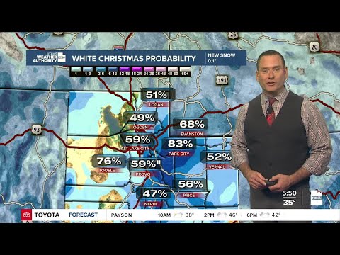 Wanting a White Christmas?  There's a chance!- Tuesday, December 24